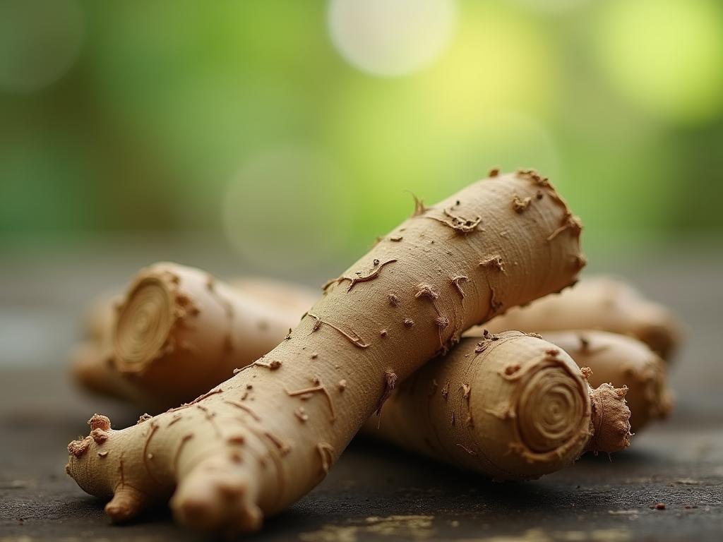 A close-up shot of valerian root with a calming, natural background.