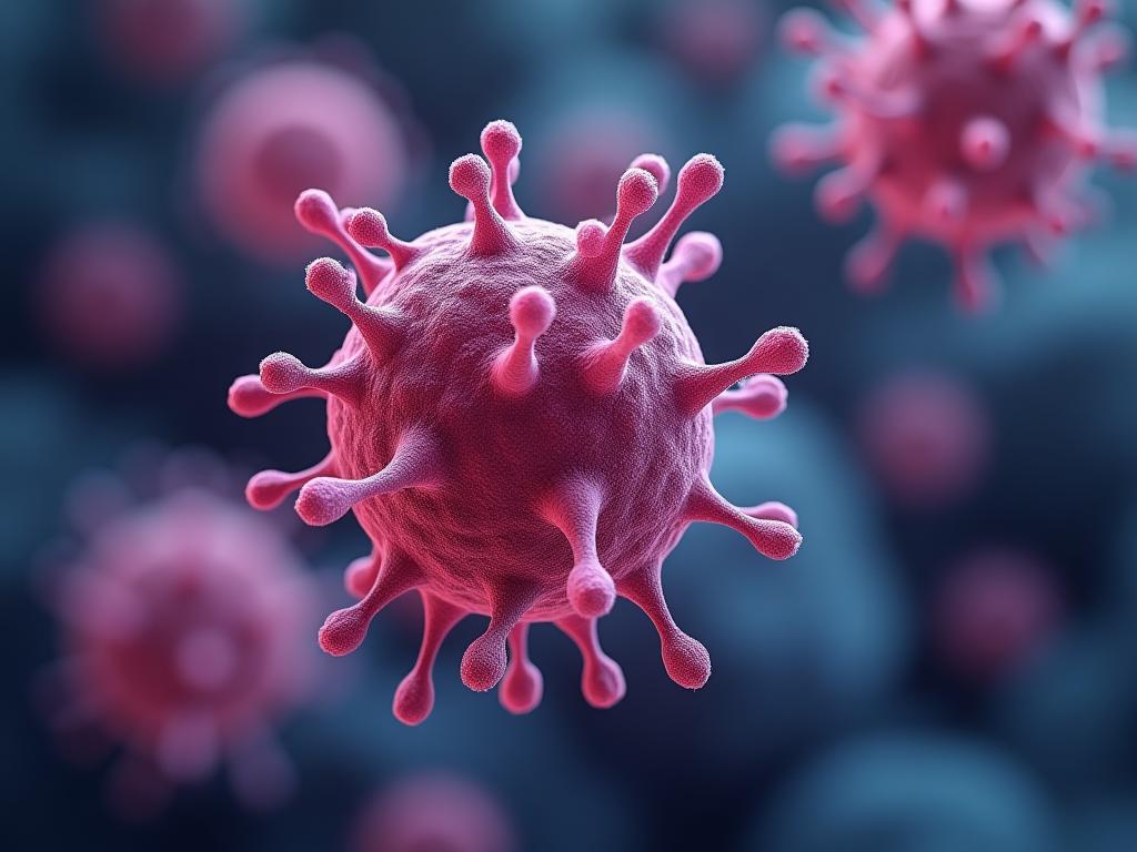 Microscopic view of cells with NAD+ molecules highlighted.