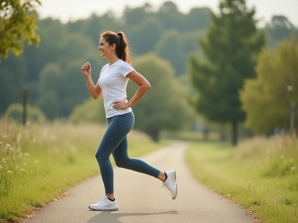 A person doing natural movements outdoors, representing the 321 exercise rule.