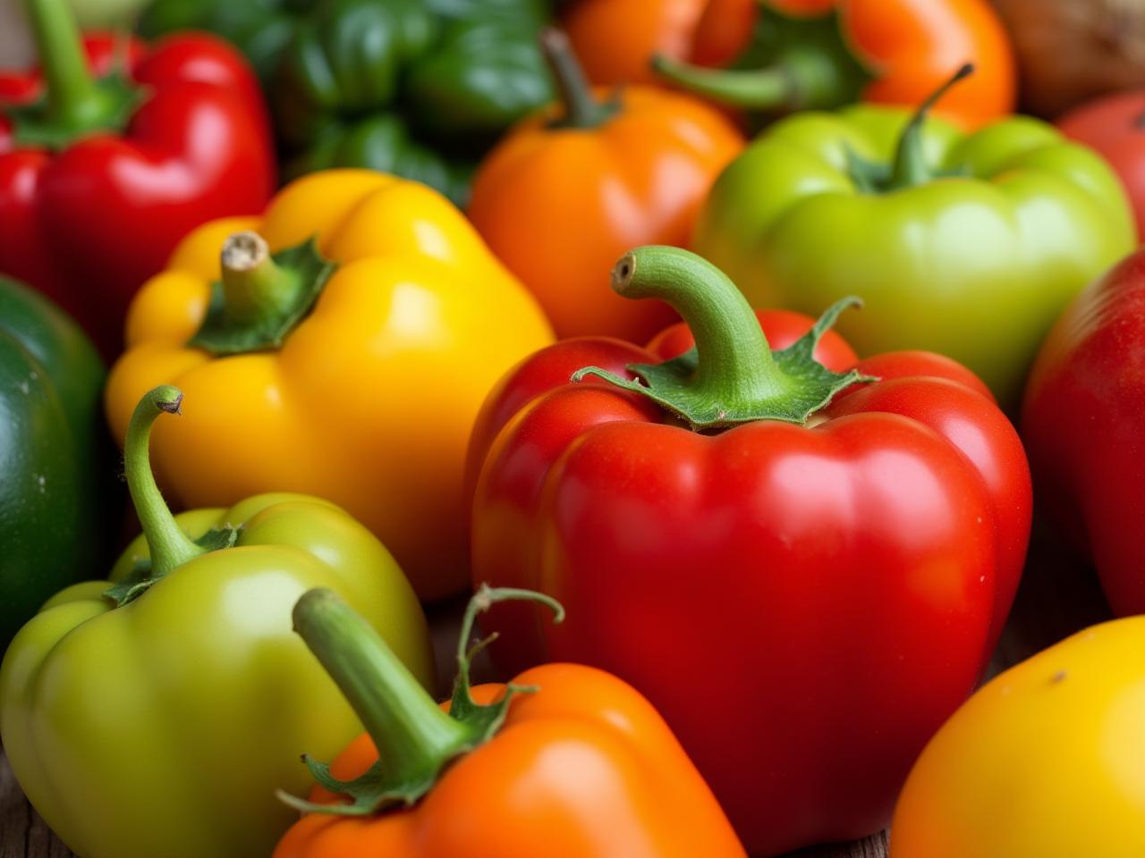 Close-up of colorful vegetables and fruits arranged in a vibrant display, symbolizing healthy eating and longevity.
