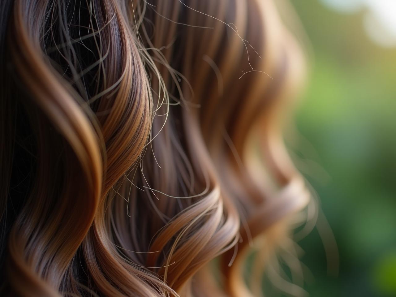 A close-up image of healthy, shiny hair, with a subtle overlay of data graphs representing mineral levels and HRV readings. The background features a blurred Japanese garden, hinting at the origin of the technique.