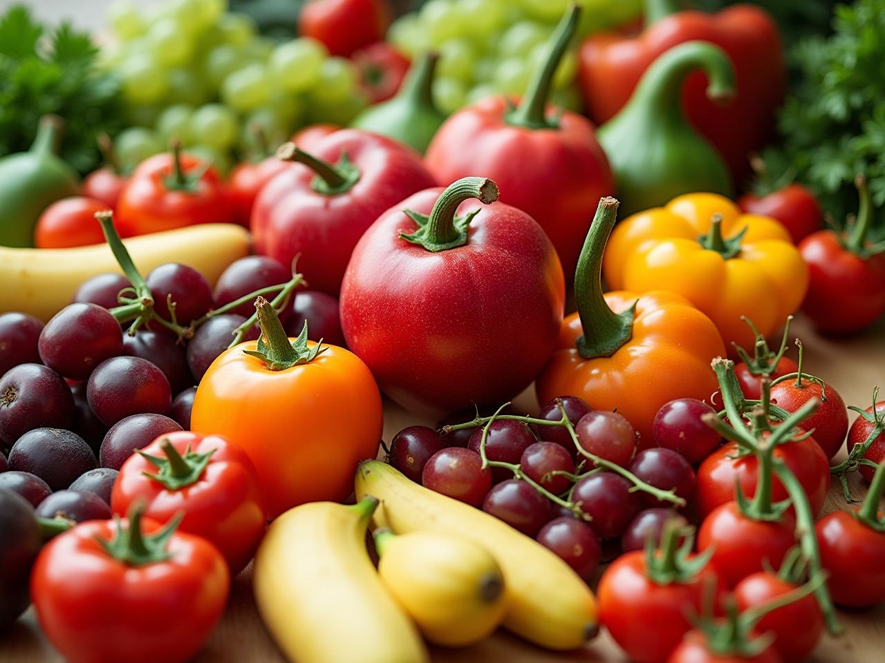 A vibrant image showcasing a variety of colorful fruits and vegetables, representing a healthy diet that supports liver health.