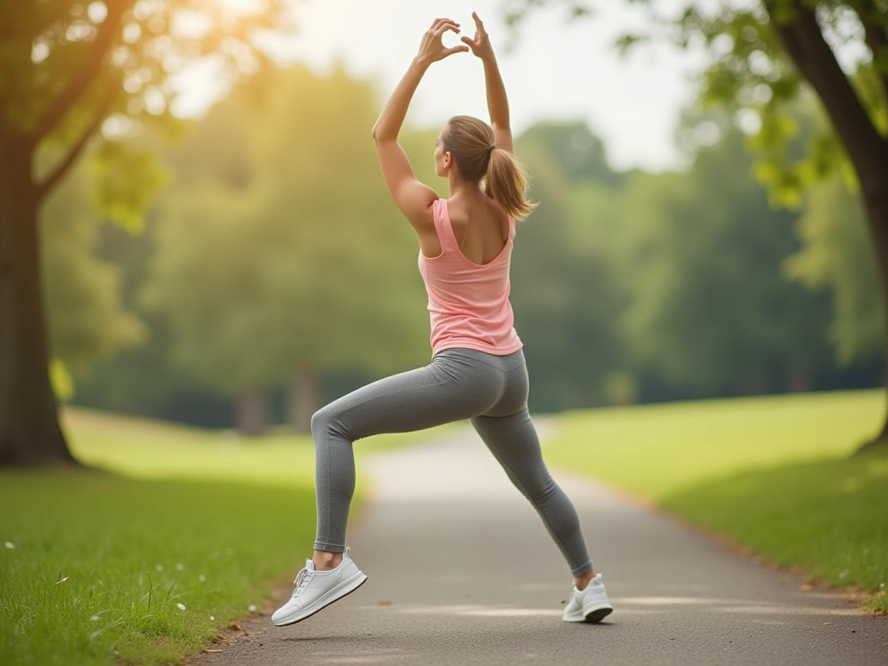 A person doing a natural movement exercise outdoors.