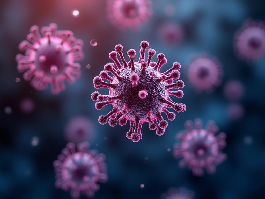 Microscopic view of immune cells, representing the 29 biomarkers used in the Israeli integrated index for aging prediction. The image conveys precision, technological advancement, and the complex interplay within the immune system.