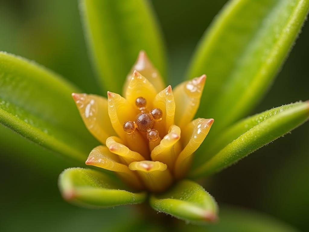 A close-up of Boswellia resin with green leaves, suggesting natural healing and tissue repair.